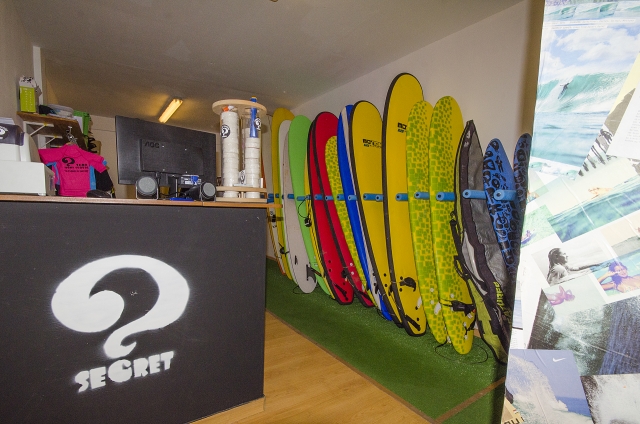 Recepcion y almacenaje de material de surf